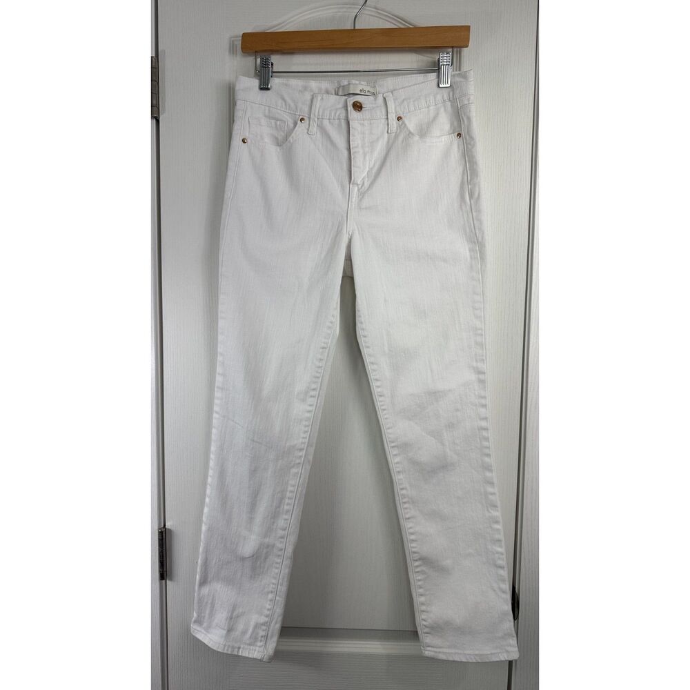 Ella Moss Women's White Denim Straight Leg Jeans Size 4